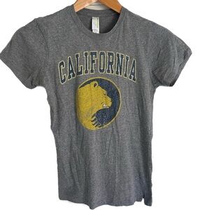 Cal Berkeley Golden Bears T-Shirt short sleeves grey medium Perrin Sportswear